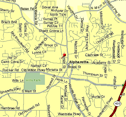 map of milton