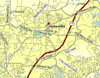 map of milton